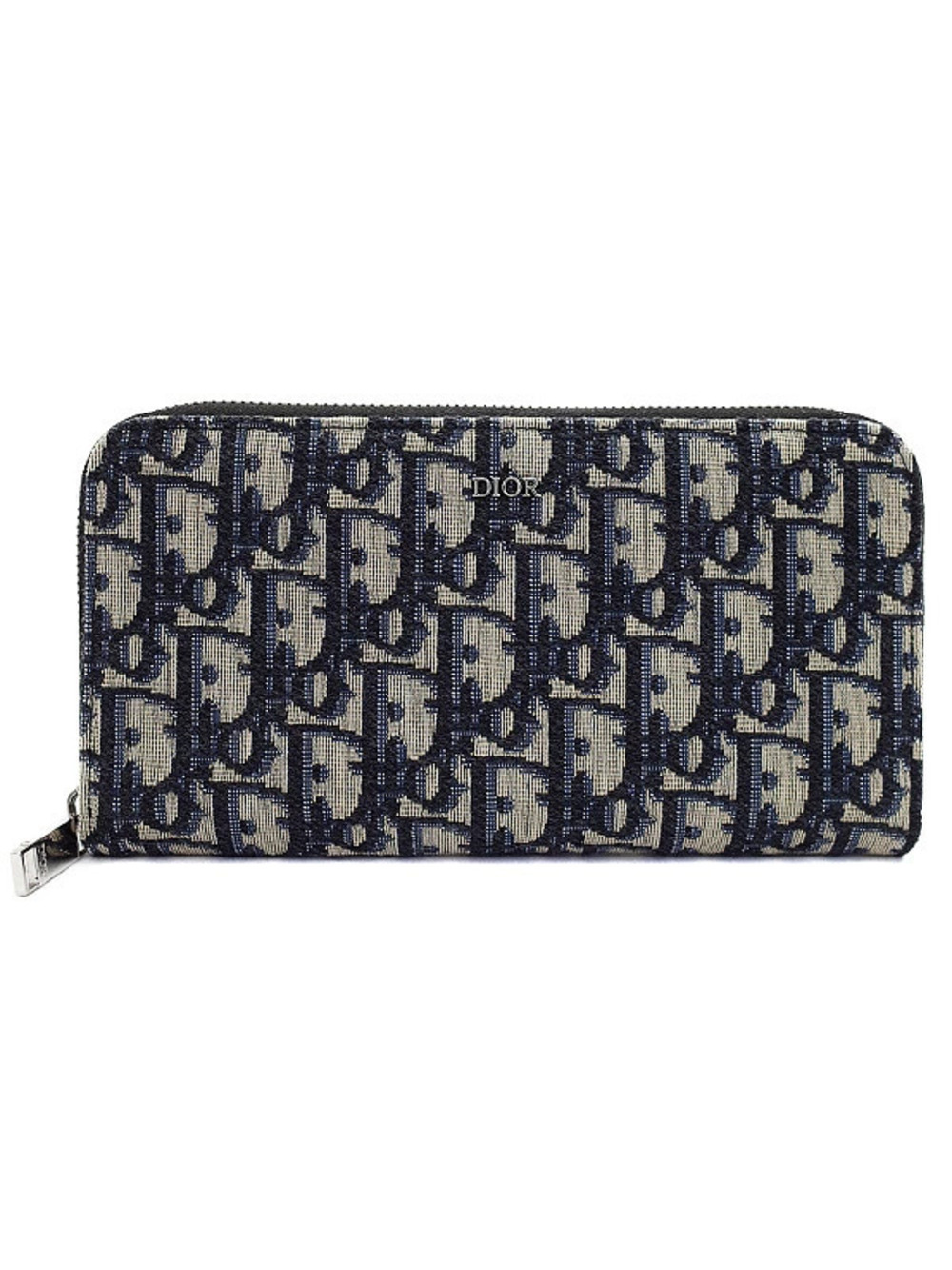 Christian Dior Oblique Long Zip Wallet Round